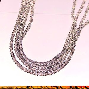 Stunning Turkish sparkle chain custom made beautiful white gold vermeil necklace